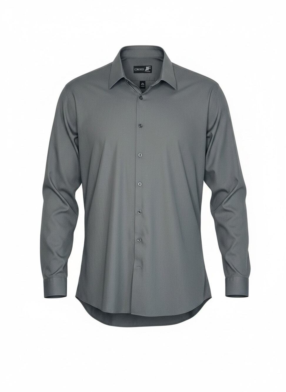 J. Ferrar Men's Big & Tall Dress Shirt Grey  Button Down 18.5"neck 38/39